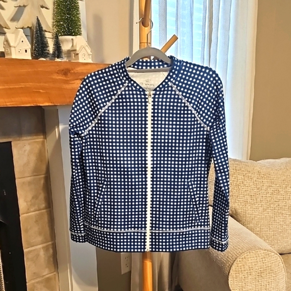 T by Talbots Blue and White Jacket